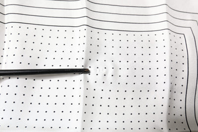 Dolce & Gabbana White Polka Dots Square Handkerchief Scarf
