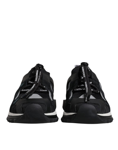 Dolce & Gabbana Black Mesh Sorrento Trekking Sneakers Shoes