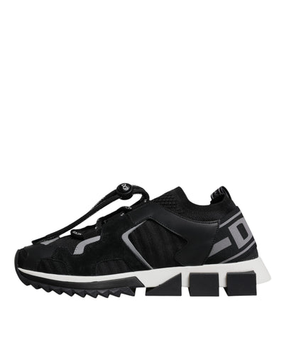Dolce & Gabbana Black Mesh Sorrento Trekking Sneakers Shoes
