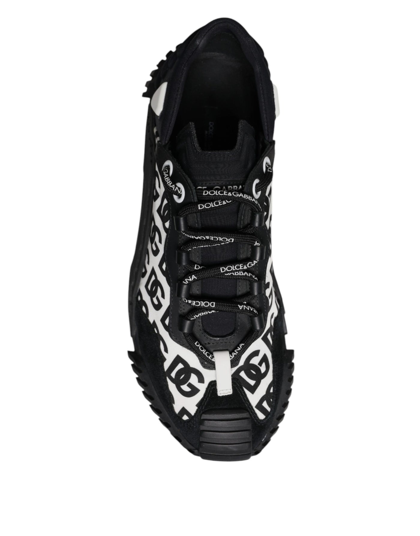 Dolce & Gabbana Black Logo Lace Up Low Top NS1 Sneakers Shoes