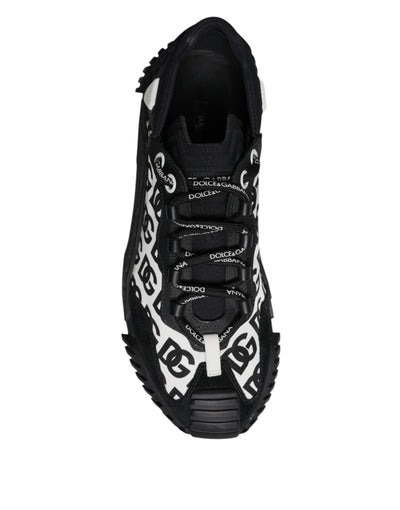 Dolce & Gabbana Black Logo Lace Up Low Top NS1 Sneakers Shoes