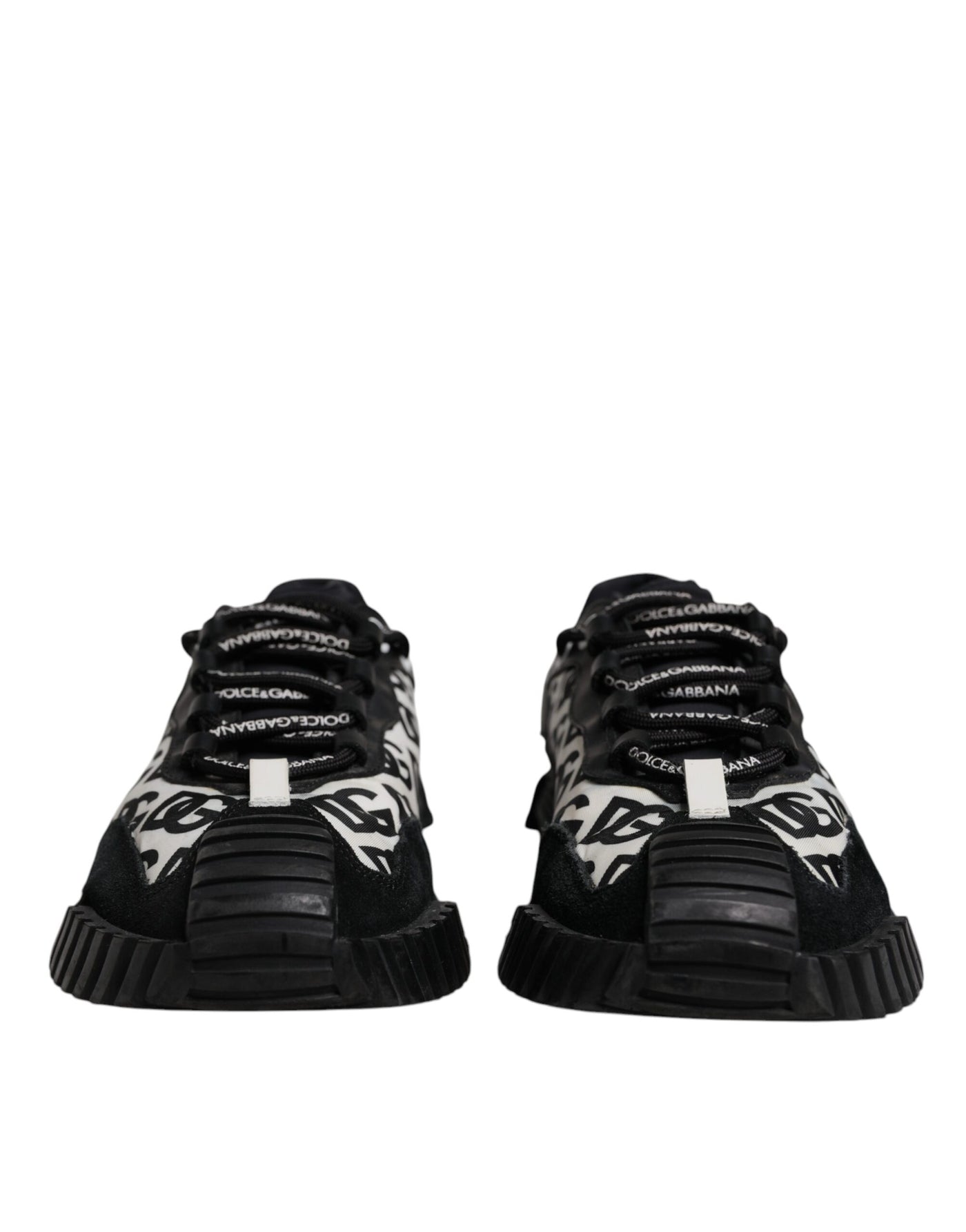 Dolce & Gabbana Black Logo Lace Up Low Top NS1 Sneakers Shoes
