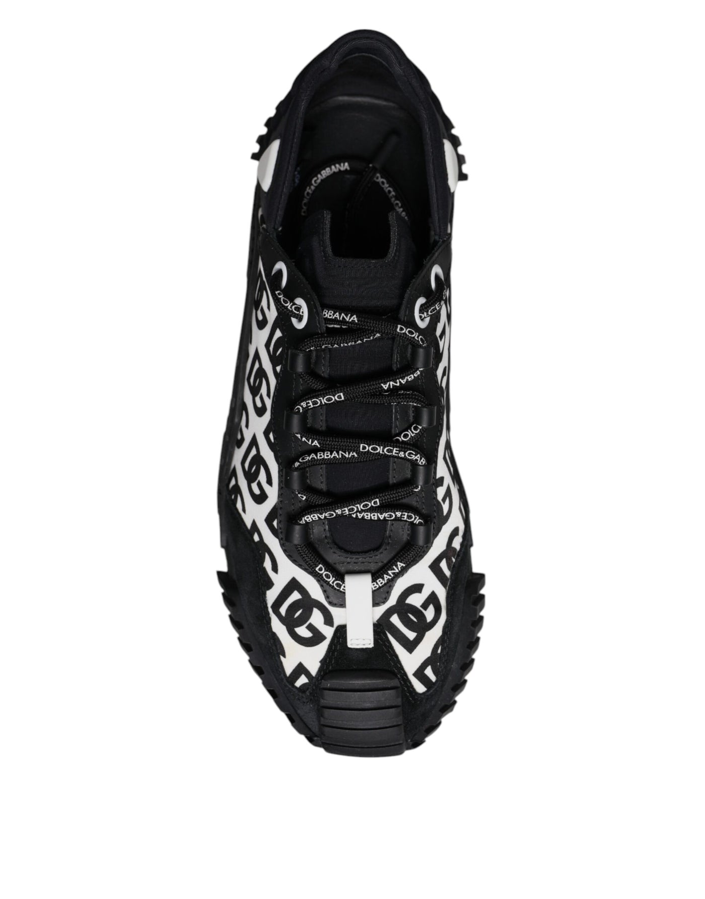 Dolce & Gabbana Black Logo Lace Up Low Top NS1 Sneakers Shoes
