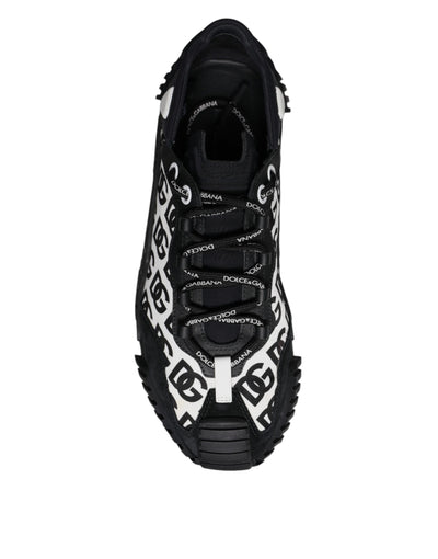 Dolce & Gabbana Black Logo Lace Up Low Top NS1 Sneakers Shoes