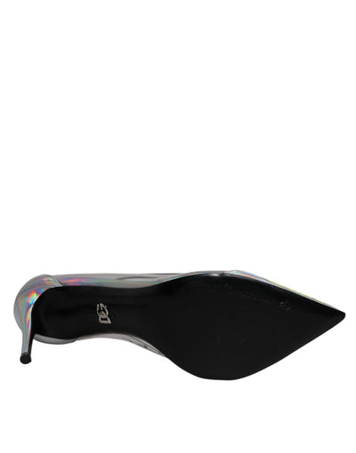 Dolce & Gabbana Multicolor Iridescent Pointed Toe Pumps Shoes