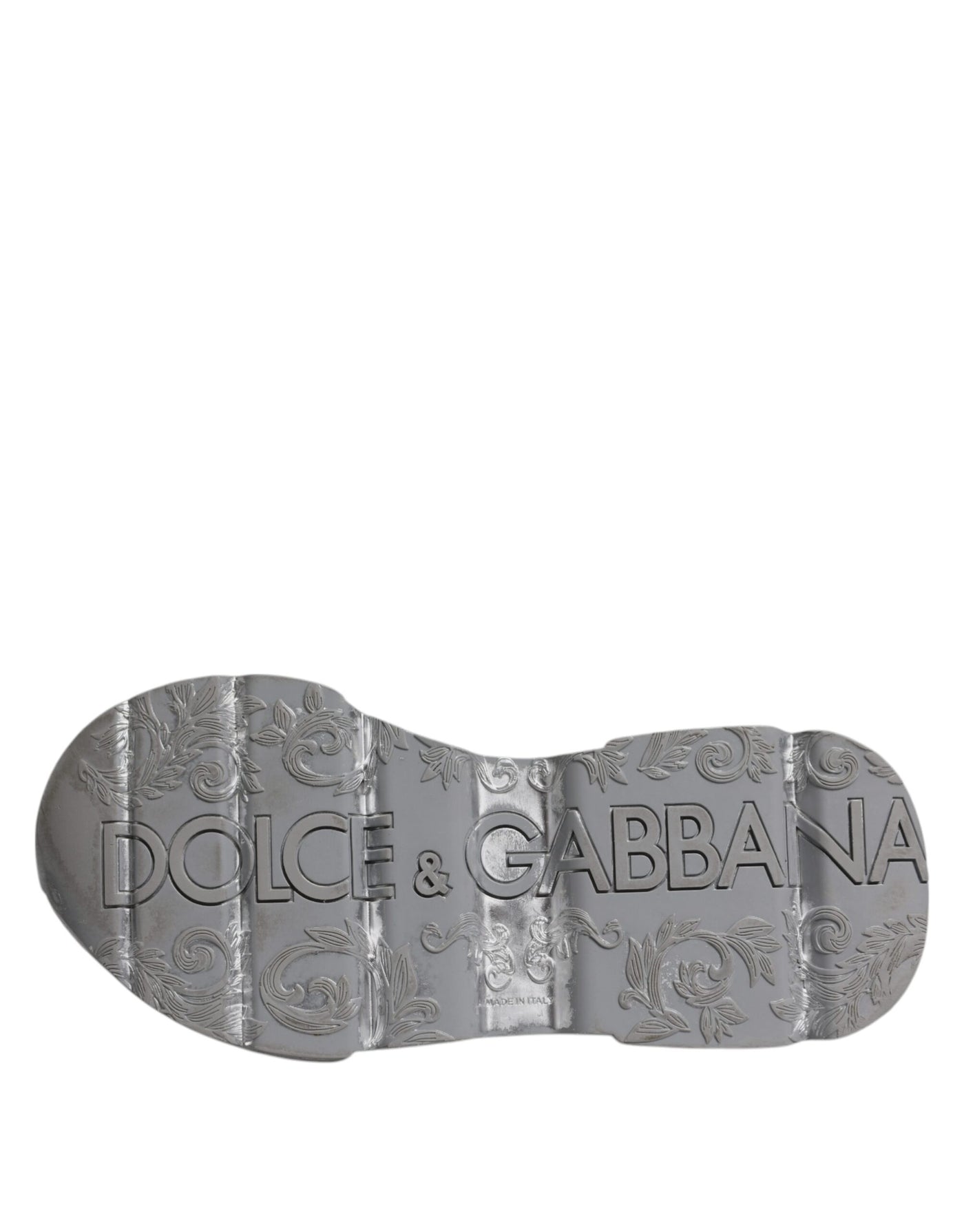 Dolce & Gabbana White Silver Daymaster Low Top Sneaker Shoes