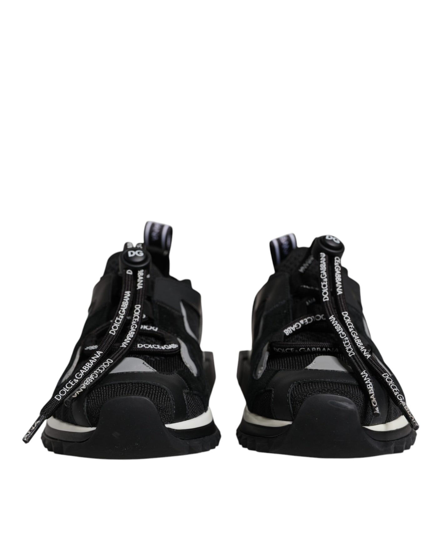Dolce & Gabbana Black Mesh Sorrento Trekking Sneakers Shoes