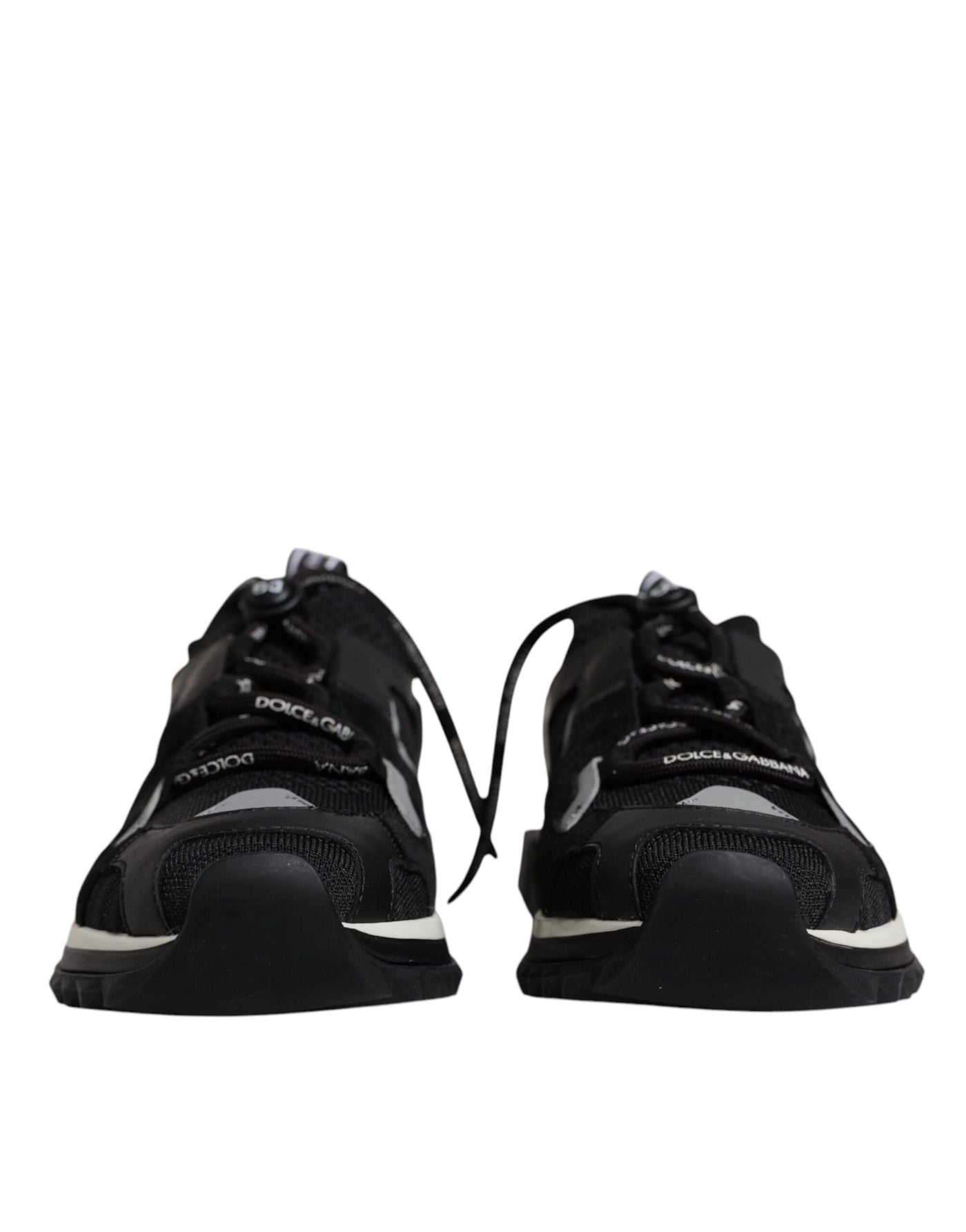 Dolce & Gabbana Black Mesh Sorrento Trekking Sneakers Shoes