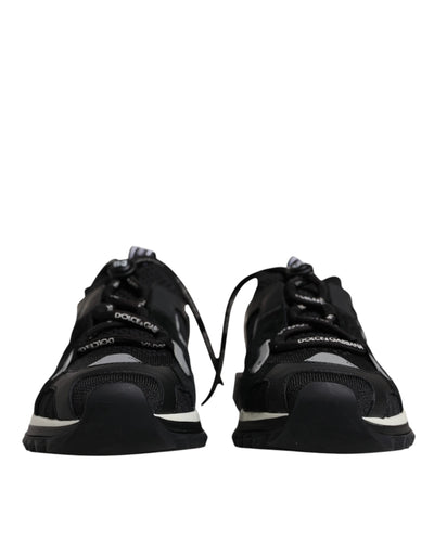 Dolce & Gabbana Black Mesh Sorrento Trekking Sneakers Shoes