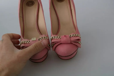 Elisabetta Franchi Pink Bow Stiletto Heel Pumps Shoes