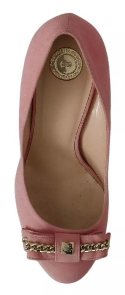 Elisabetta Franchi Pink Bow Stiletto Heel Pumps Shoes
