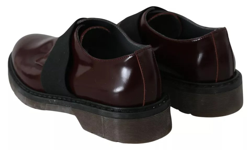 Dr. Martens Dark Brown Leather Elastic Strap Shoes