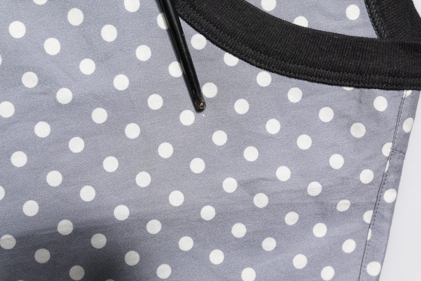 Dolce & Gabbana Gray Polka Dot Pin-Up Print Crew Neck T-shirt