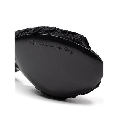 Dolce & Gabbana Black Cotton Mules
