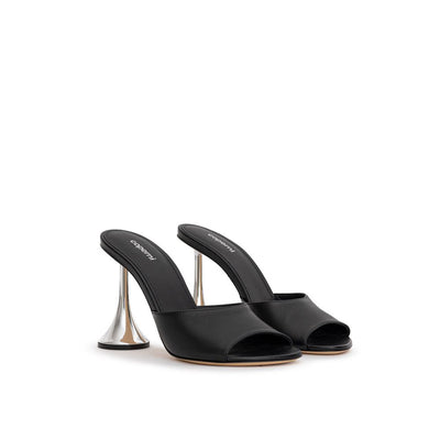 Coperni Black Leather Stiletto Heel Sandals