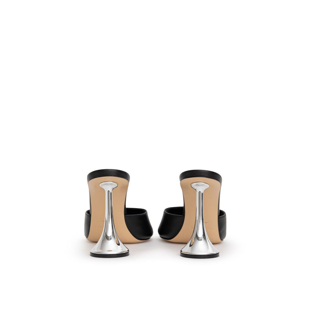 Coperni Black Leather Stiletto Heel Sandals