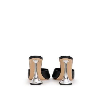Coperni Black Leather Stiletto Heel Sandals