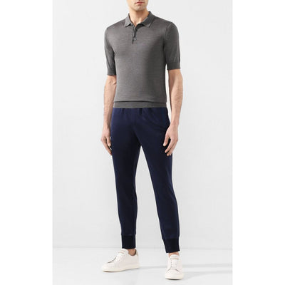 Dolce & Gabbana Blue Silk Men Trousers