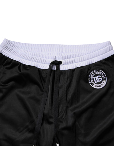 Dolce & Gabbana Black White Men Bermuda Sweatshorts Shorts
