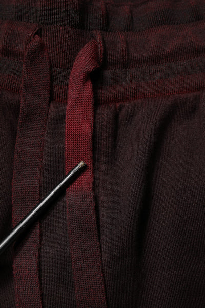 Dolce & Gabbana Bordeaux Cotton Bermuda Sweatshorts Shorts