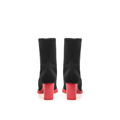 Alexander McQueen Black Neoprene Ankle Boots