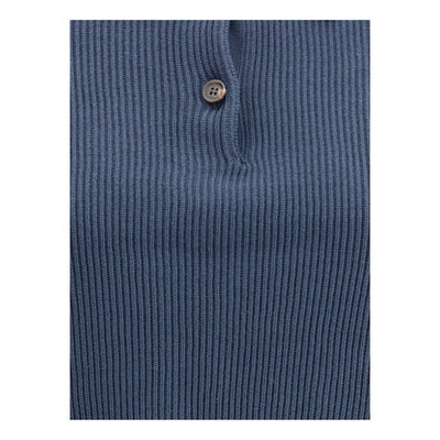 Brunello Cucinelli Blue Cotton Sweatshirt