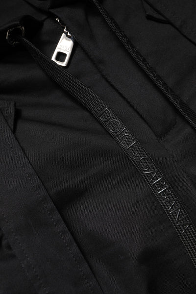Dolce & Gabbana Black Cotton High Waist Cargo Pants
