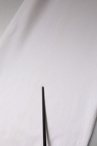 Dolce & Gabbana White Wool Mid Waist Wide Leg Pants