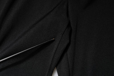 Dolce & Gabbana Black Nylon High Waist Slim Fit Pants