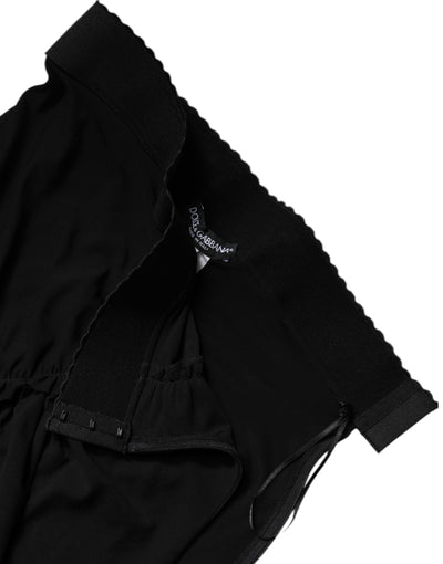 Dolce & Gabbana Black Mermaid Cut High Waist Midi Skirt