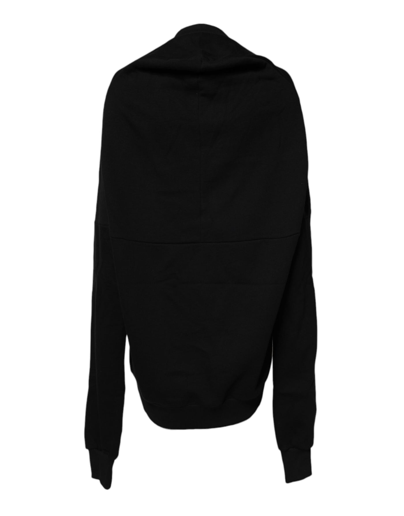 Dolce & Gabbana Black Cotton Crew Neck Sweatshirt Sweater