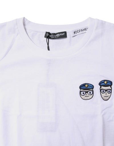 Dolce & Gabbana White #DGFamily Cotton Crew Neck T-shirt