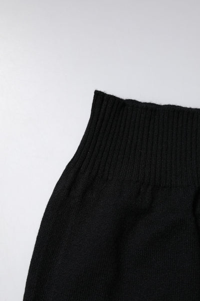 Dolce & Gabbana Black Cashmere Knitted Neck Warmer Foulard Scarf