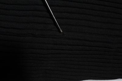 Dolce & Gabbana Black Cashmere Knitted Neck Warmer Foulard Scarf