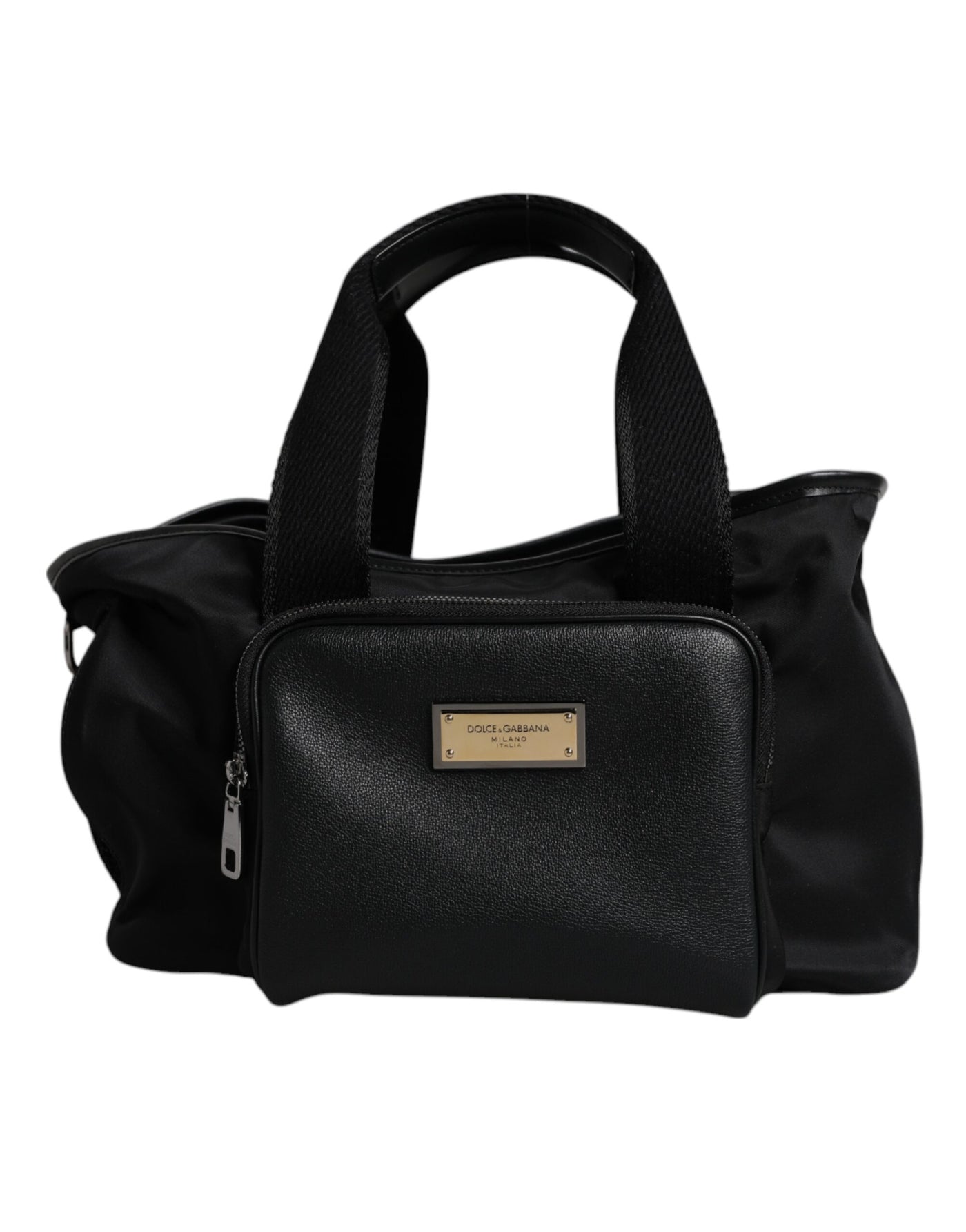 Dolce & Gabbana Black Shoulder Strap Pet Carry Logo Plaque Bag