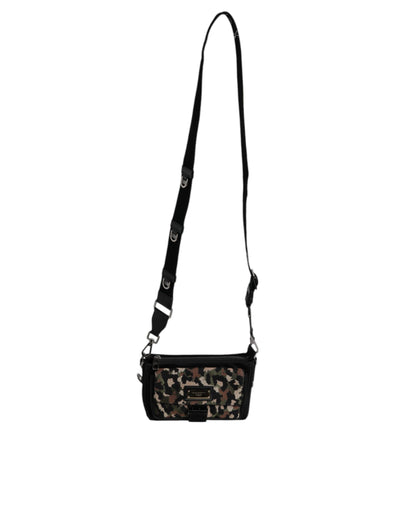 Dolce & Gabbana Multicolor Leopard Jacquard Crossbody Bag