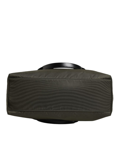 Dolce & Gabbana Military Green Nylon Shoulder Strap Tote Bag
