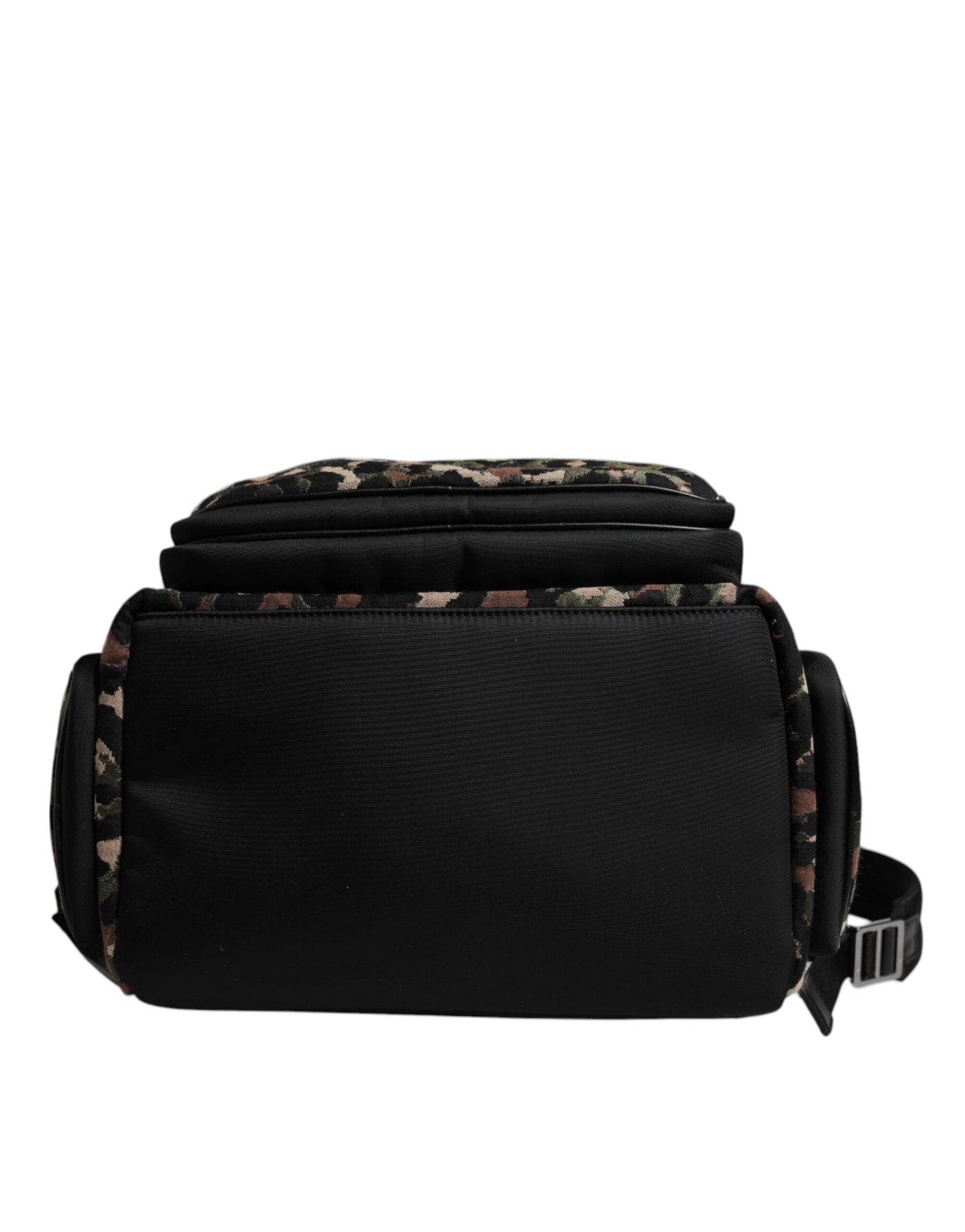 Dolce & Gabbana Multicolor Leopard Print DG Logo Plaque Men Backpack Bag