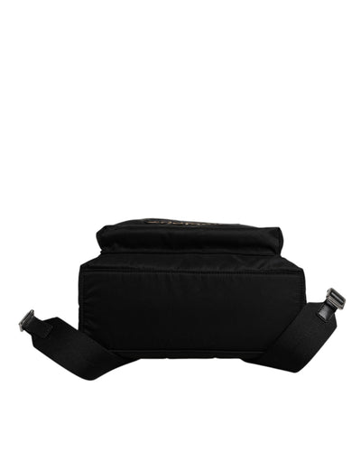 Dolce & Gabbana Black Nylon #DGFAMILY Embellished Backpack VULCANO Bag