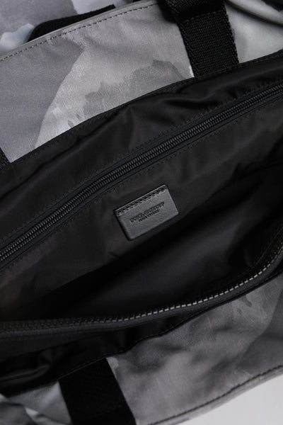 Dolce & Gabbana Black Camouflage Shoulder Strap Logo Plaque Bag