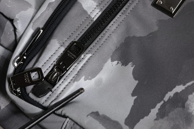 Dolce & Gabbana Black Camouflage Shoulder Strap Logo Plaque Bag