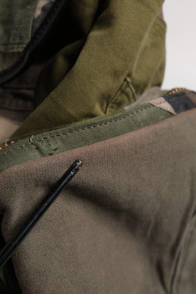 Dolce & Gabbana Military Green Patchwork Travel Backpack Bag