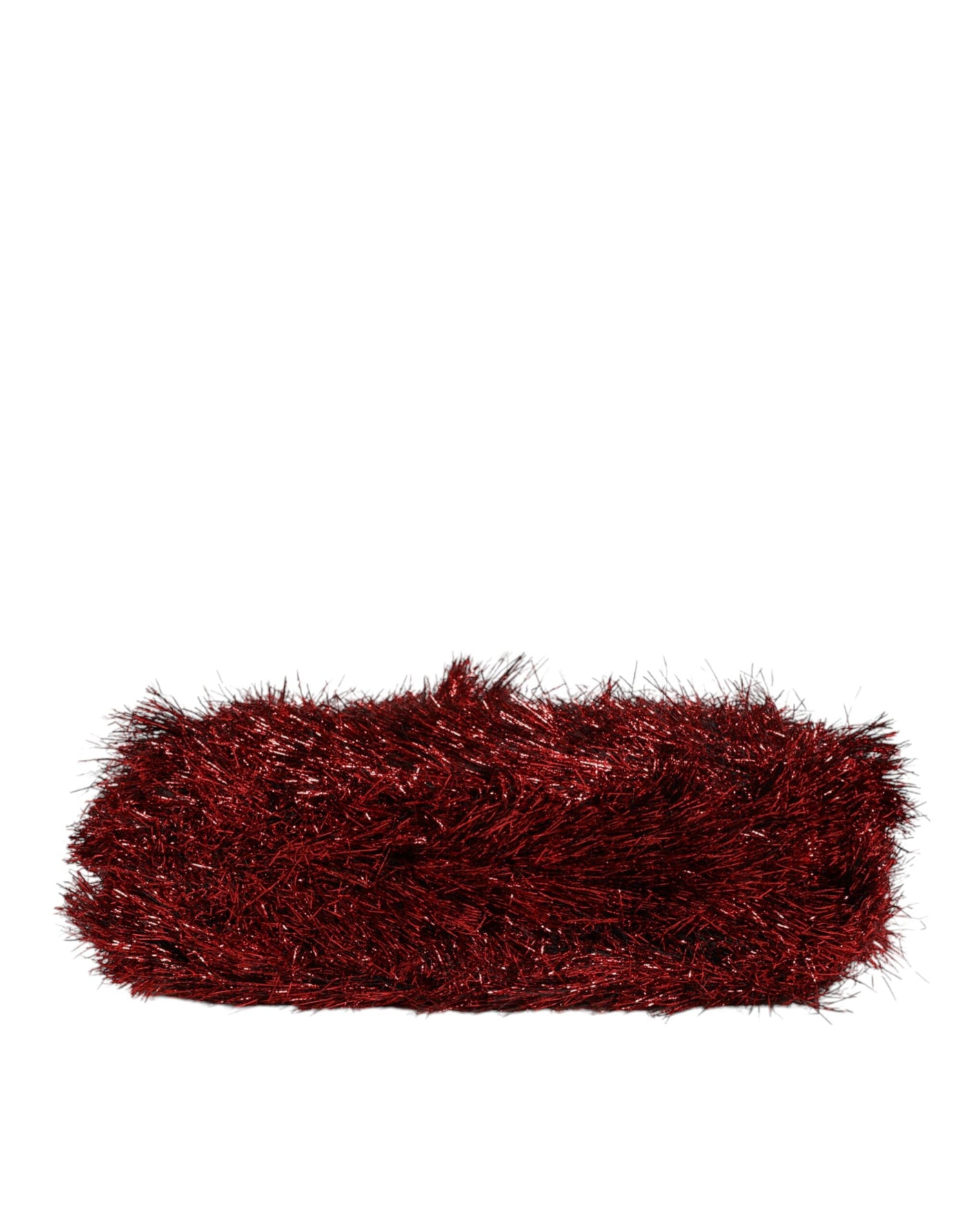 Dolce & Gabbana Red Gold Chain VANDA Tinsel Crystals Evening Clutch Bag