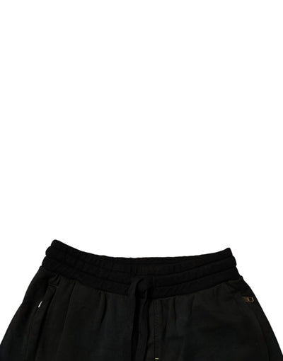 Dolce & Gabbana Black Cotton Sweatshorts Men Bermuda Shorts