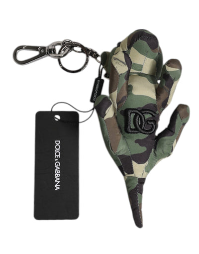 Dolce & Gabbana Multicolor Camouflage Animal Silhouette Keychain Keyring