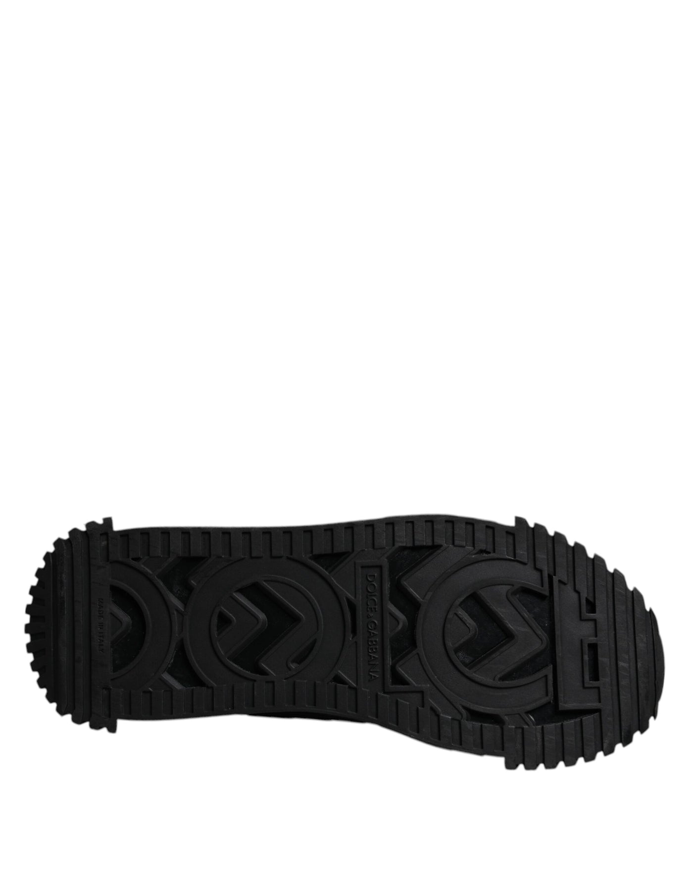 Dolce & Gabbana Black Logo Lace Up Low Top NS1 Sneakers Shoes