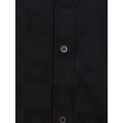 Dolce & Gabbana Black Cotton Dress Shirt