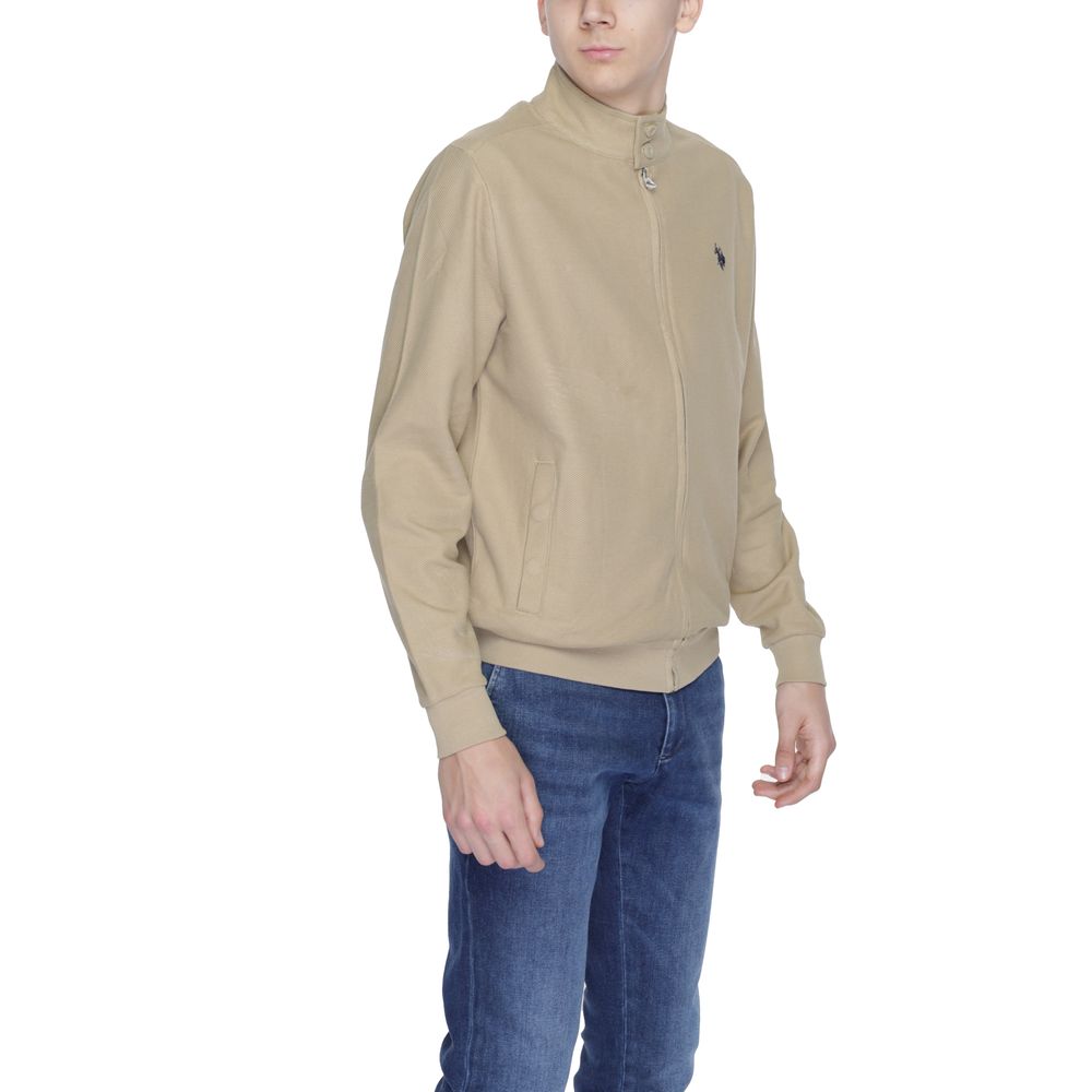 U.S. POLO ASSN. Beige Cotton Jackets & Coat