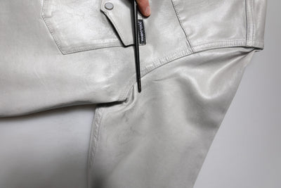 Dolce & Gabbana Metallic Gray Cotton Button Down Shirt