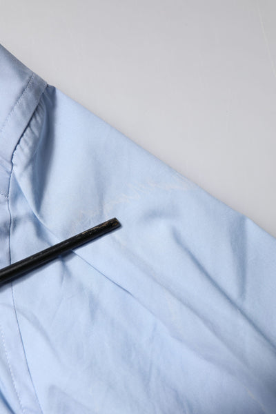 Dolce & Gabbana Light Blue Cotton GOLD Dress Formal Shirt